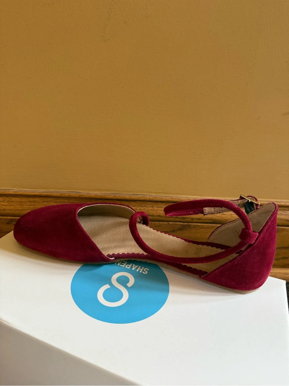 Shapen Orchid Flats Bordeaux Suede Flats Barefoot Shoes 38
